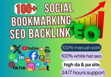 I will build 100+ Manual Social Bookmarking Backlinks for Your Website