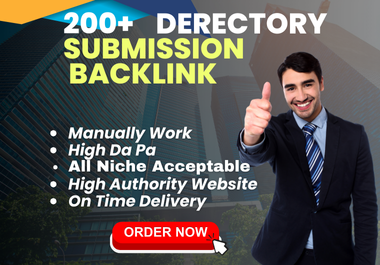 I will provide 200 niche relevant directory submission backlink for google ranking with high author