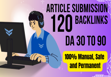 I will do 120 contextual backlinks from high da