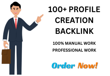 100 High-Quality profiles creation backlinks unique Domain For Rank Your Website