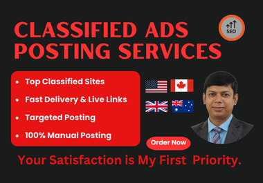 Classified Ads on Top Rating USA,  Canada & UK Ads Posting Websites