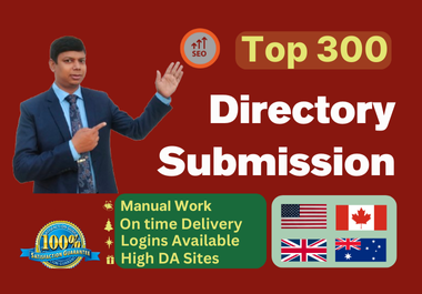 Directory Submission with White Hat Manual SEO Backlinks to Increase Website Ranking