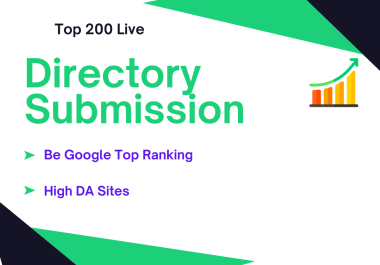 High authority 200 Directory Submission Off Page SEO Backlinks