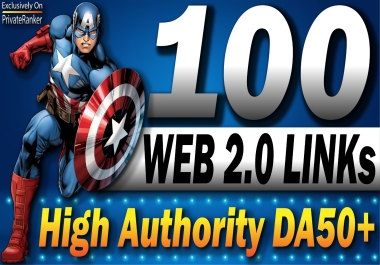 Make 100 Web 2.0 High Quality Contextual Backlinks High DA50+ White Hat SEO