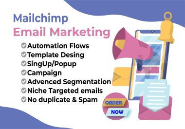 I will set up your MailChimp email marketing automation campaigns.