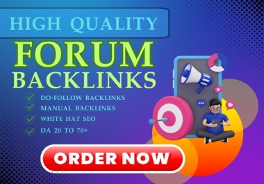 I will do Manually 165 Forum Posting and high authority forum backlinks and google rank