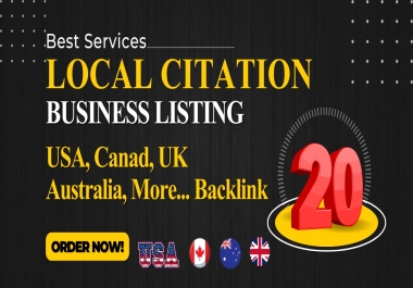 I will Create 20 Local Citations for Your Business to Boost Local SEO & Rankings