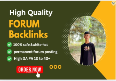 I will manual submit 50 plus Forum posting Backlinks high Da pa 20 to 40 plus website