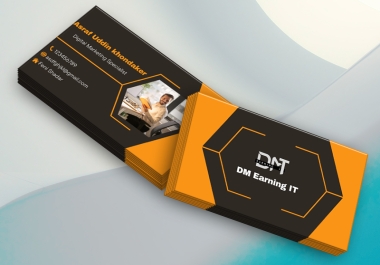 Double-Sided Business Card Design print ready - CMYK, 300 DPI