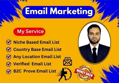 I will niche based email list for email marketing