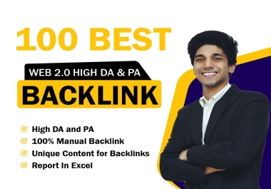 100 high quality web 2.0 backlink to boost SEO & Google ranking