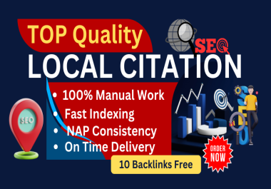 60 USA AU CA UK Local Citation Local Listing Link Building Backlinks for Local SEO