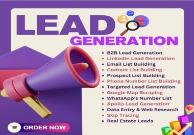 I will do targeted B2B Lead generation,  lead building with Proven Strategies