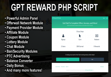 Create a GPT website with GPT Reward PHP Script