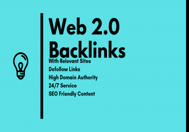 build 50 web 2.0 backlinks with DA 40+ sites in white hat method